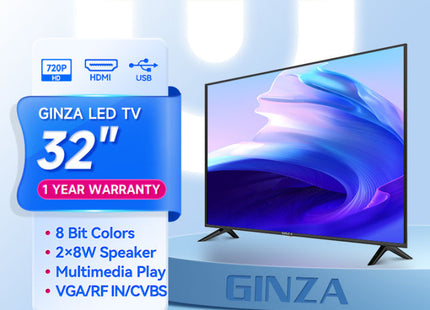 GINZA 32" LED TV 32" Ultra-Slim Television