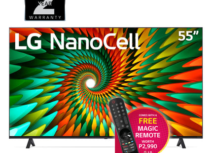 2023 Model- LG NanoCell 55in 4K UHD Smart TV 55NANO77SRA