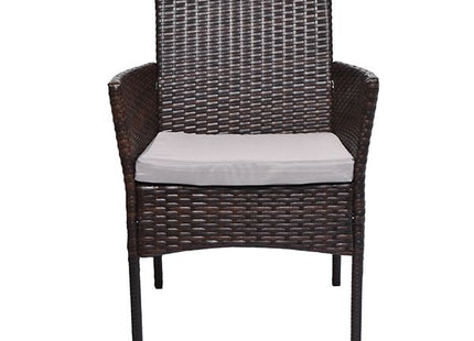 Heim Patio Outdoor Wicker Rattan 6 Seater Dining Set