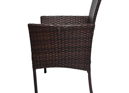 Heim Patio Outdoor Wicker Rattan 6 Seater Dining Set