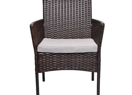 Heim Patio Outdoor Wicker Rattan 4 Seater Dining Set