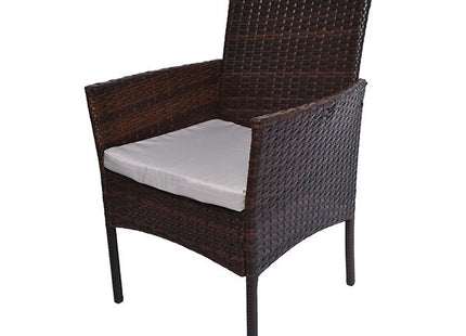 Heim Patio Outdoor Wicker Rattan 4 Seater Dining Set