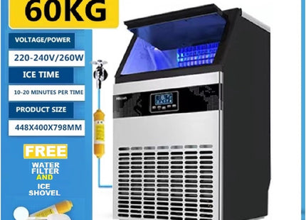 Heavy Duty Automatic Electric Ice Maker Machine 60KG (Single Inlet)