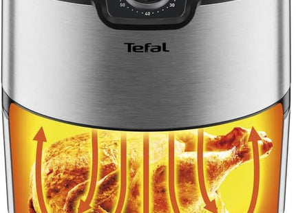 Tefal Easy Fry EY201D Freestanding Hot Air Fryer, 4.2 L, Black, Stainless Steel, 1500 W