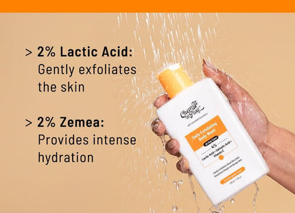 Chemist at Play Exfoliating Body Wash with Ceramides | 2% Lactic Acid + 2% Zemea + 0.5% Vitamin E | For rough, bumpy skin. Gently exfoliates and makes the skin smooth | 236 ml