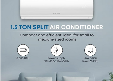 KROME 1.5 Ton Split Air Conditioner White – KR-AR18TT3-IN