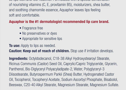 Aquaphor Lip Repair .35 Fluid Ounce Carded Pack