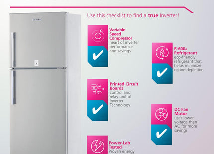 Mabe 11cuft Premium Inverter Top Mount No Frost Refrigerator ITV110ICERSG