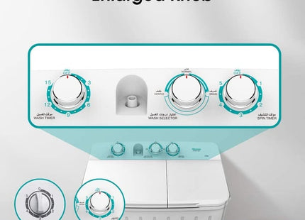 Hisense Twin Tub Washing Machine, 7 Kg, XPB80-5001