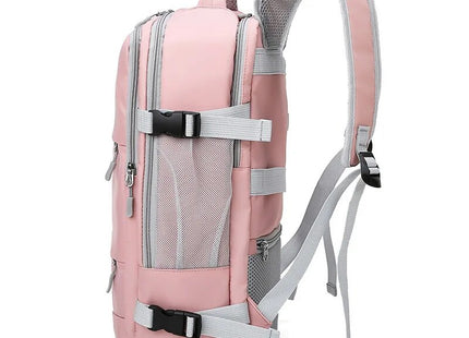 Pink Women Travel Backpack Water Repellent Anti-Theft Stylish Casual Daypack Bag with Luggage Strap & USB Charging Port Backpack