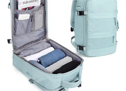 Waterproof Anti-Theft Women Travel Backpack USB Charging Port Backpack Men Boarding Business Luggage Bag