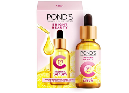Pond's Bright Beauty Vitamin C Serum, Infused with Lemon, Green Papaya & Pomegrantate Extract, 30 ml