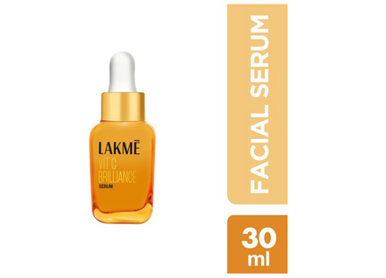Lakmé 9To5 Vitamin C+ Facial Serum with 98% Pure Vitamin C complex, Improves Skin textures, Brightens, and gives Healthy, Glowing skin, All Skin Types, 30ml