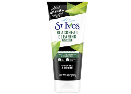 ST. Ives Blackhead Clearing Green Tea Face Scrub, 170 gm