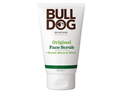 Bull Dog Original Skin Care Face Scrub for Men-Contains aloe vera,camelina oil, green tea, Shea Butter,Olive Seed-Deep Cleansing-Smoothing-Exfoliating-Dry Skin Cell Renewal-125ML -Gifting Essentials