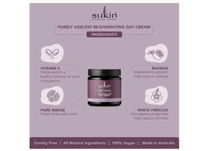 SUKin Purely Ageless Rejuvenating Day Cream, 120 Ml