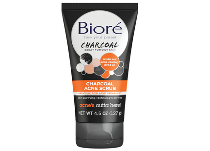 Biore Charcoal Acne Scrub, 4.5 Ounce