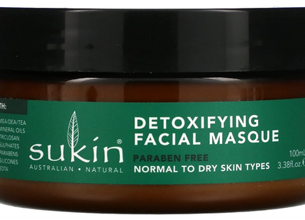 SUKIN Super Greens Detoxifying Clay Masque, 100 ml