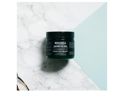 Brickell Men’s Renewing Face Scrub for Men, Natural & Organic Exfoliating Facial Scrub - 2 oz