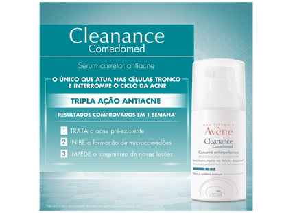 Eau Thermale Avène Cleanance Comedomed Anti-Blemish Concentrate - Reduces Spots and Existing Blackheads and Limits The Appearance of New Blemishes - Fragrance-Free, Alcohol - Free - 30ml Pump Bottle