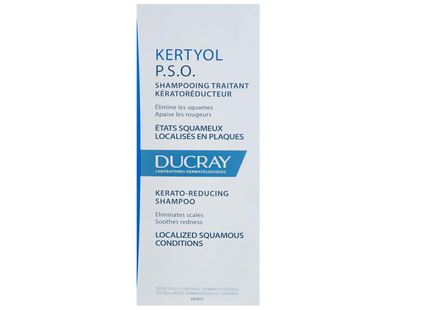 Ducray Kertyol P.S.O. Treatment Shampoo - Complementary Care for Psoriasis - Prone Skin - 200ml Bottle