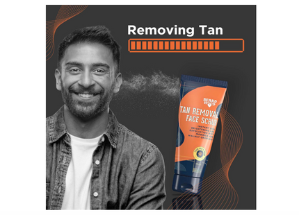 Beardhood Tan Removal Face Scrub 100g, Enriched with Moringa, Walnut Granules & Almond Oil | Skin De-Tan | Exfoliation and Deep Cleaning | All Skin Types | SLS & Paraben Free