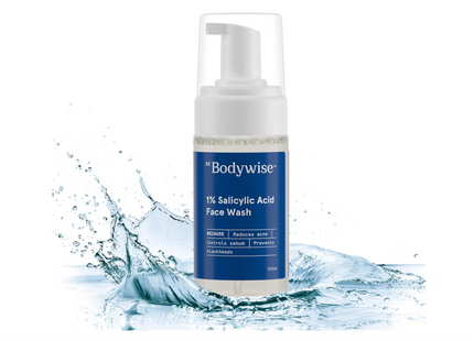 Be Bodywise 1% Salicylic Acid Face Wash for Acne Control I Clears Excess Oil, Reduces Acne & Pimples I Exfoliates dead skin cells I Tighten pores & Calms Skin I SLS, Paraben & Soap Free I 120 ml
