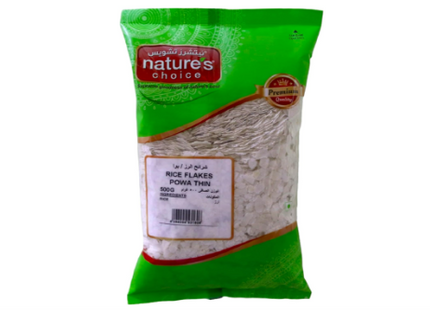 Natures Choice Thin Rice Flakes - 500 gm (White)