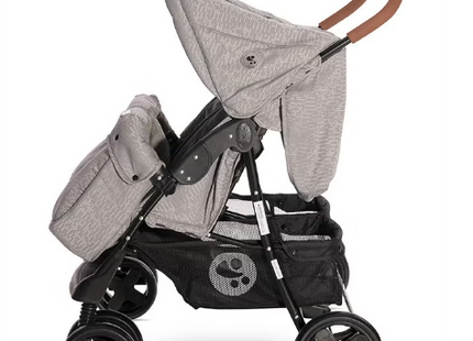 Lorelli Baby Stroller Twin Steel Grey + Bag