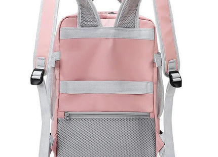 Pink Women Travel Backpack Water Repellent Anti-Theft Stylish Casual Daypack Bag with Luggage Strap & USB Charging Port Backpack