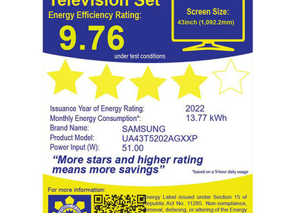 Samsung Smart UA43T5202AGXXP Full HD Smart TV