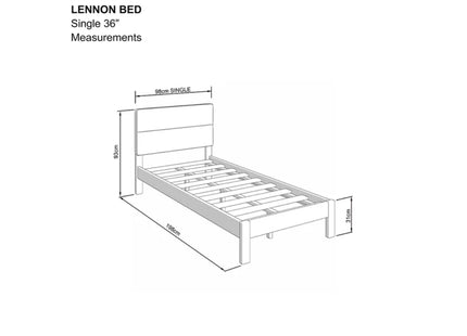 Lennon Bed - Walnut Brown