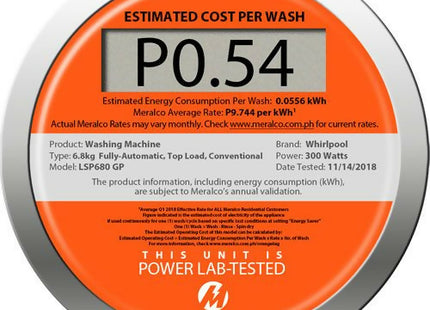 Whirlpool 6.8 kg. Top Load Fully Automatic Washer - LSP 680 GR