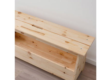 PERJOHAN Bench with storage, pine, 100 cm (39 3/8 ")