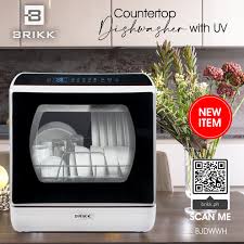 Brikk BJDWWH Counter Top Dishwasher with UV