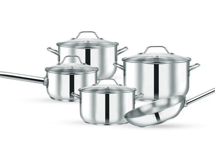 Royalford 9Pcs Stainless Steel Cookware Set