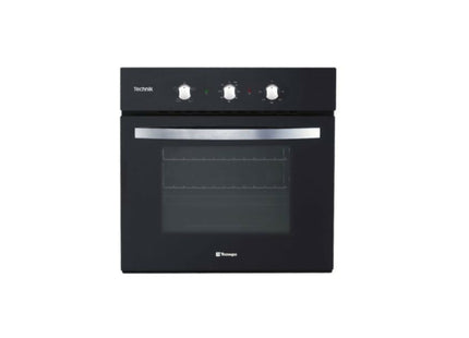 Technik 60cm Built-in Electric Multifunction Oven, 4 Cooking Functions, 57L - Large Oven, Black TEO6040BL2