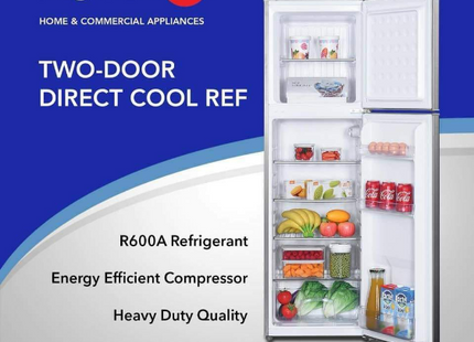 Fujidenzo 7 cu. ft. Two Door Direct Cool Refrigerator RDD-70S (Stainless Look)