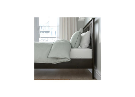 HEMNES Bed frame, black-brown/Lönset, 180x200 cm (70 7/8x78 3/4 ")