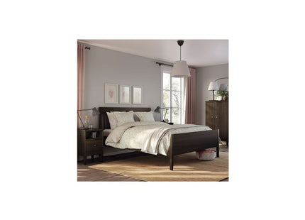 IDANÄS Bed frame, dark brown/Luröy, 150x200 cm (59x78 3/4 ")