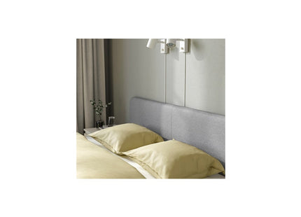 SLATTUM Upholstered bed frame, Knisa light gray, 180x200 cm (70 7/8x78 3/4 ")