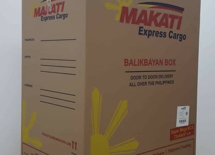 Balikbayan Box Makati Express Cargo Super Mega Box, 49x73x97cm, Sea Cargo to Offshores/Visayas/Mindanao